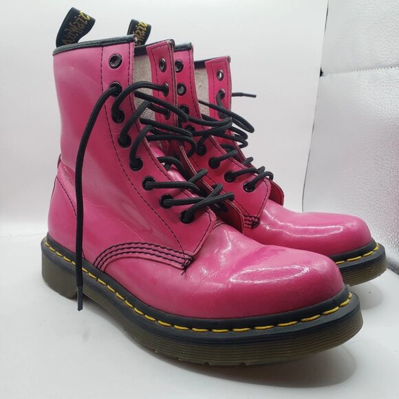 Dr. Martens Shoes - Dr Doc Martens 1460 Y Candy Pink Women's Boots Size 7 US Lace Up